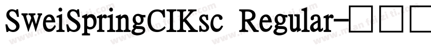 SweiSpringCIKsc Regular字体转换